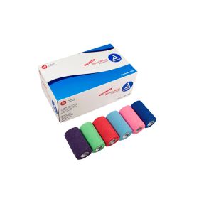 Dynarex Sensi Wrap Self Adherent Wrap (Option: Rainbow, 3 of Each Color, 4"x 5 yards., 18/cs)
