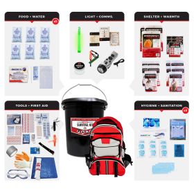 Bucket Survival Kit (Option: 5 People)